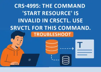 CRS-4995: The command ‘Start resource’ is invalid in crsctl. Use srvctl for this command