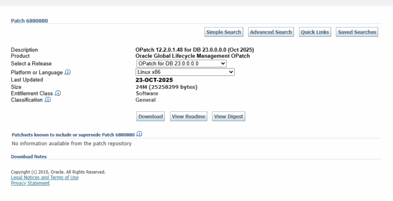 How to Download and Install the Latest Oracle OPatch