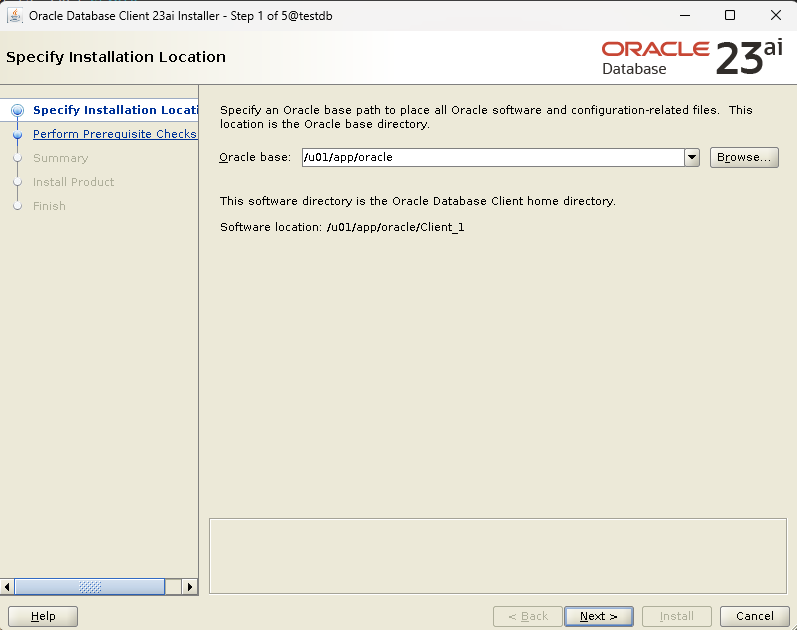 Oracle Database 23.4 AI Client Installation on Linux 
