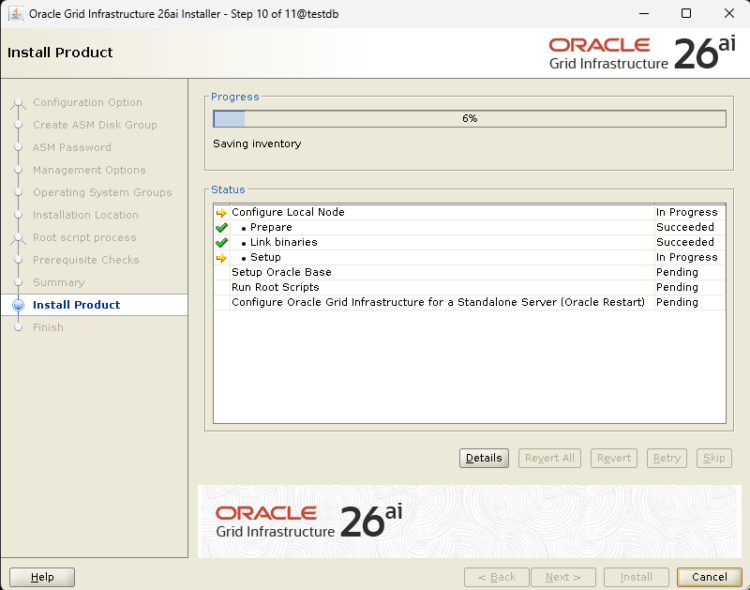 Relaunch Program Oracle Oracle Grid Infrastructure 26ai Restart Installation Guide