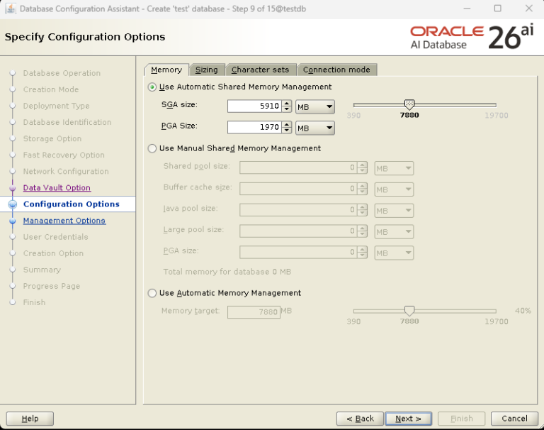 Oracle AI Database 26ai DBCA Database Creation Guide
