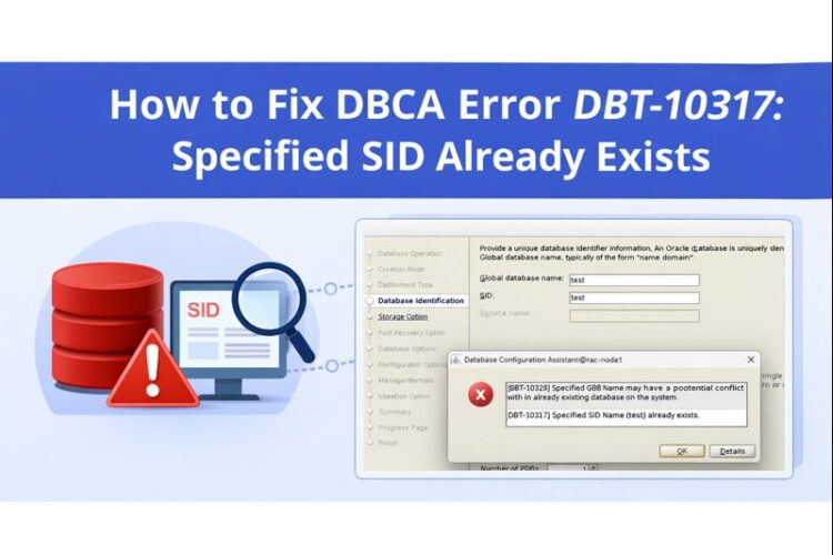 How to Fix DBCA Error [DBT-10317] Specified SID Name Already Exists in Oracle 19c