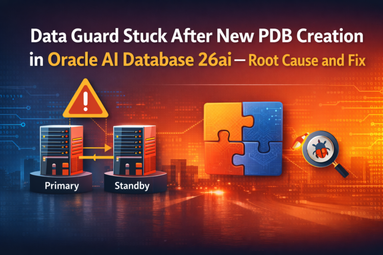 Data Guard Stuck After New PDB Creation in Oracle AI Database 26ai – Root Cause and Fix