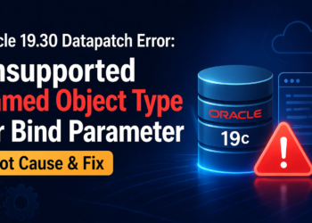 Unsupported Named Object Type for Bind Parameter