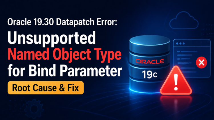 Unsupported Named Object Type for Bind Parameter