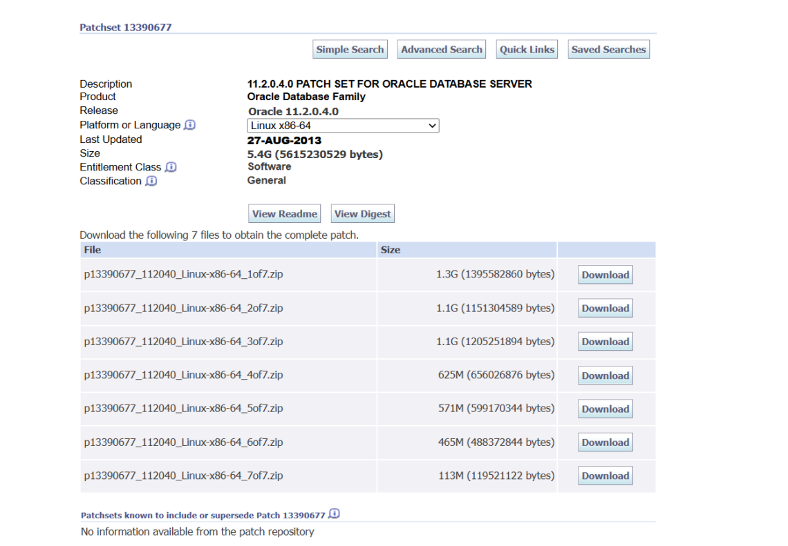 Download Oracle 11.2.0.4 Binaries (Patch 13390677) – Complete ...