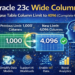 Oracle 23c Wide Columns: Breaking the 1,000 Column Limit for Modern Data Workloads