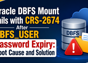Oracle DBFS Mount Fails with CRS-2674 After DBFS_USER Password Expiry: Root Cause and Solution