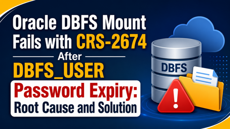 Oracle DBFS Mount Fails with CRS-2674 After DBFS_USER Password Expiry: Root Cause and Solution