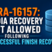 ORA-16157: Media Recovery Not Allowed Following Successful FINISH Recovery