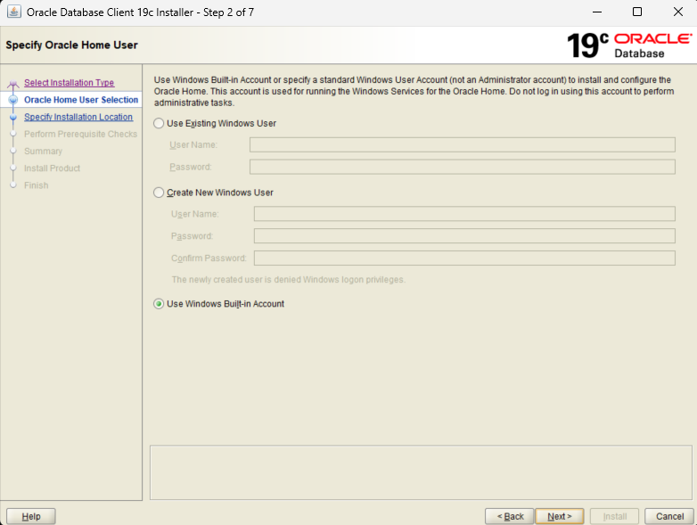Oracle Database 19c Client Installation on Windows
