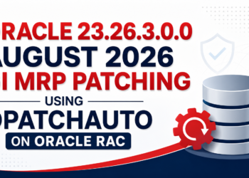 Oracle 23.26.3.0.0 August 2026 GI MRP Patching Using OPatchAuto on Oracle RAC