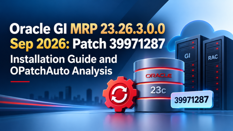 Oracle GI MRP 23.26.3.0.0 Sep 2026: Patch 39971287 Installation Guide and OPatchAuto Analysis